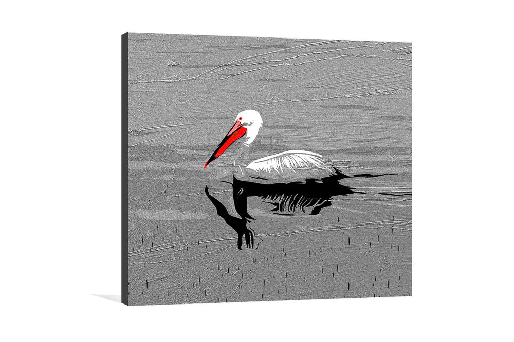 Pelican digital painting wall art