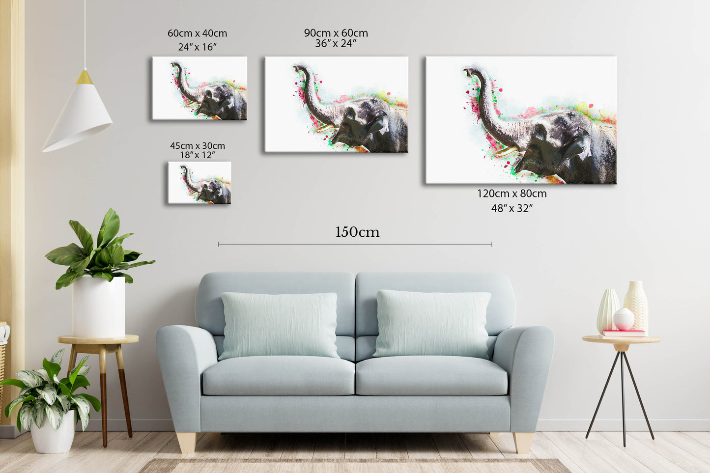 
                  
                    Elephant Wall Art Canvas
                  
                