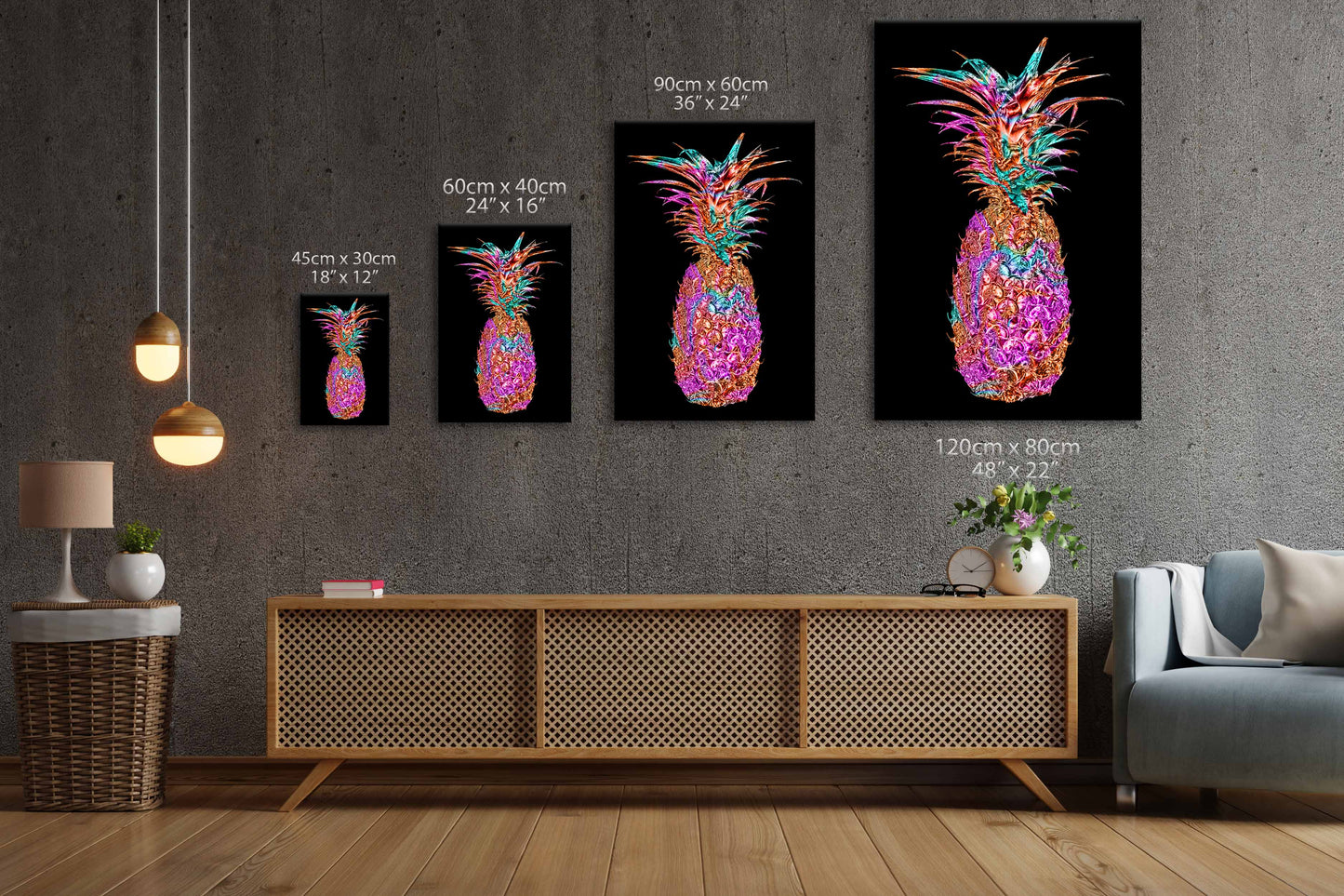 
                  
                    Pineapple canvas painting
                  
                