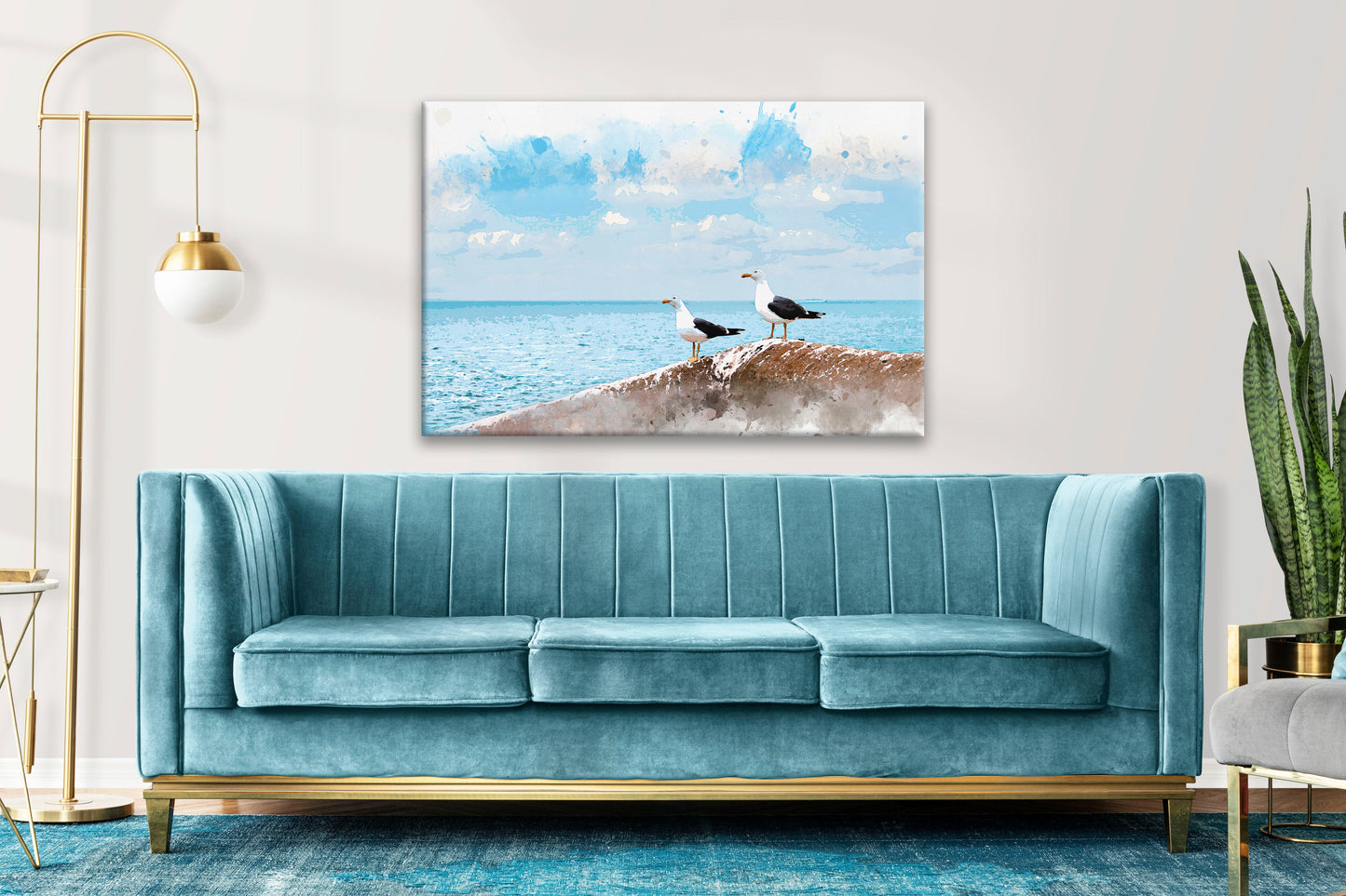 
                  
                    Seagulls and the sea canvas painting
                  
                