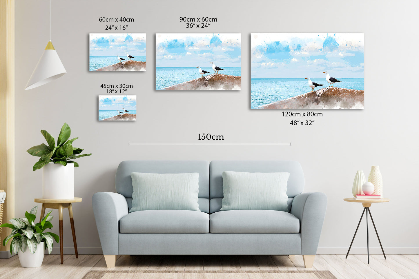 
                  
                    Seagulls and the sea canvas painting
                  
                