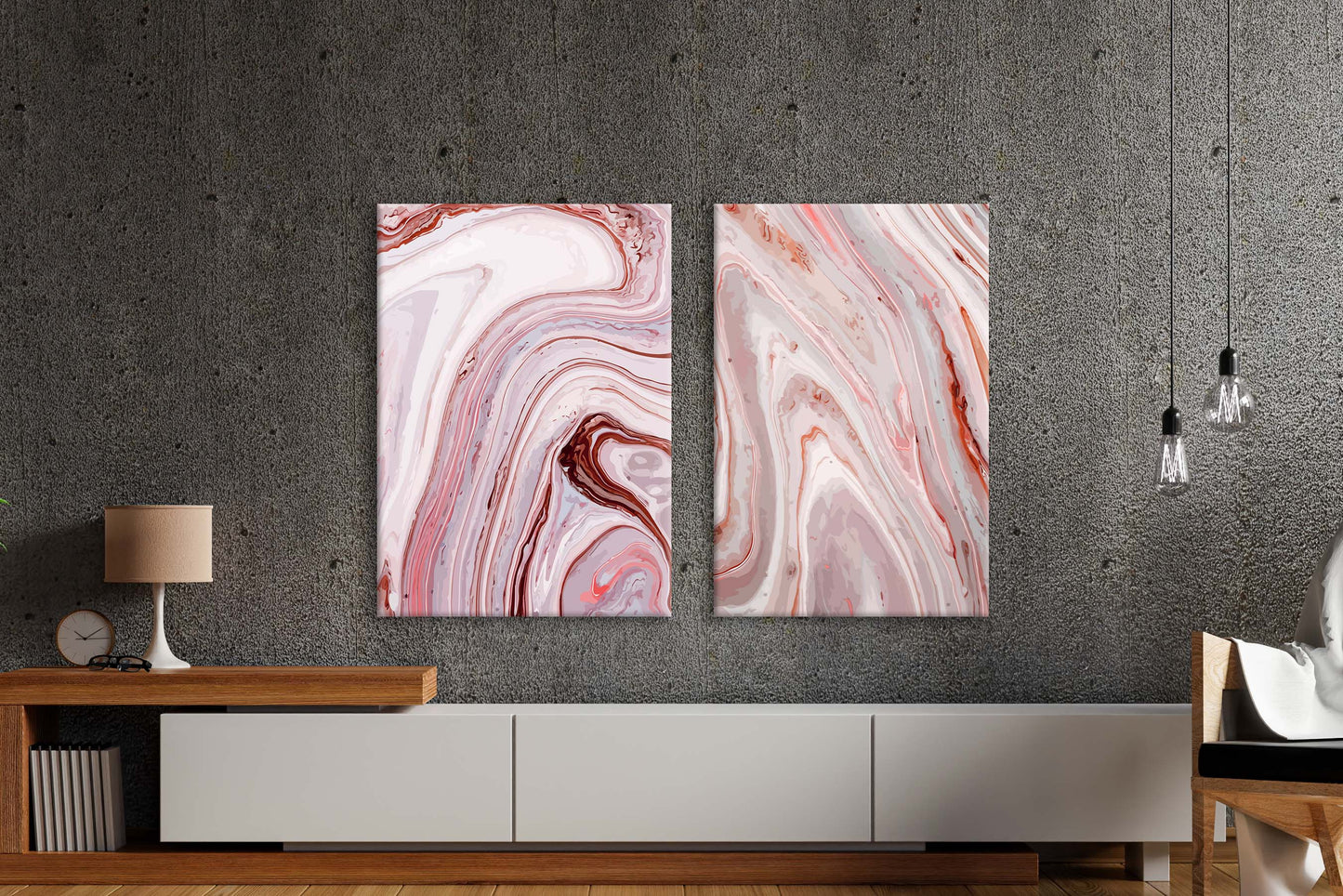 
                  
                    Duo of Pink Abstract Art Prints
                  
                