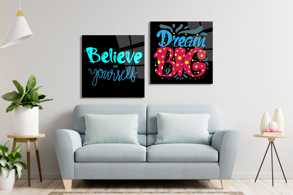 Motivational quote wall art