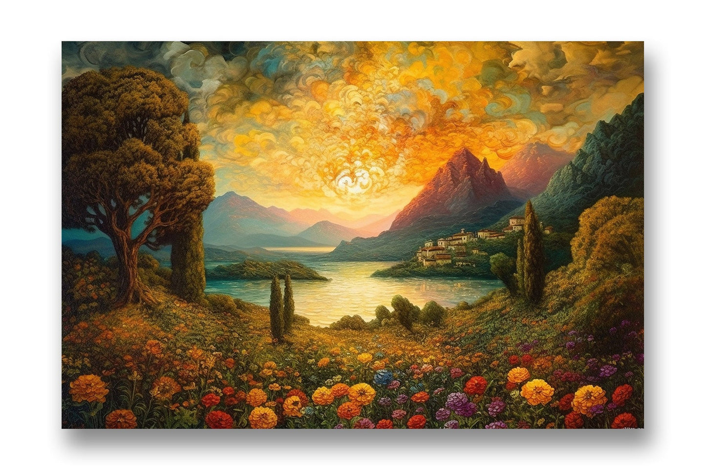 
                  
                    Blooming Vista: A Colorful Landscape Painting of Nature's Abundance
                  
                