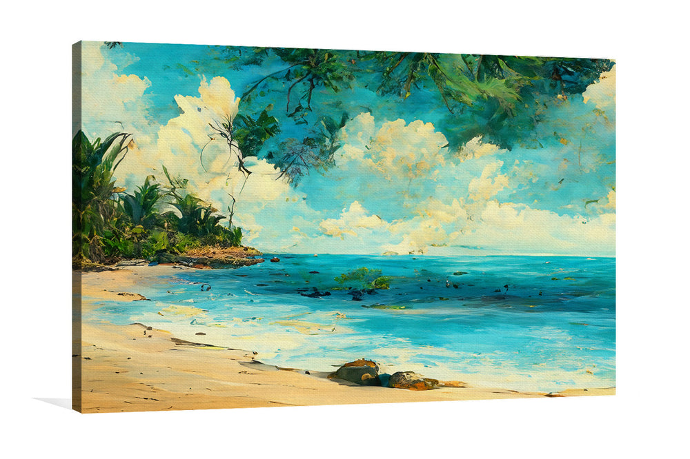 Beautiful Beach Painting: Embracing the Tranquility of Coastal Serenity